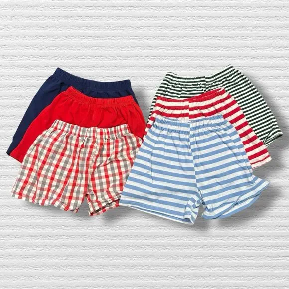 Baby Boys Shorts Lot 18–24M & 2T Stripes Gingham Solid Play/Good Summer Daycare - Picture 1 of 4
